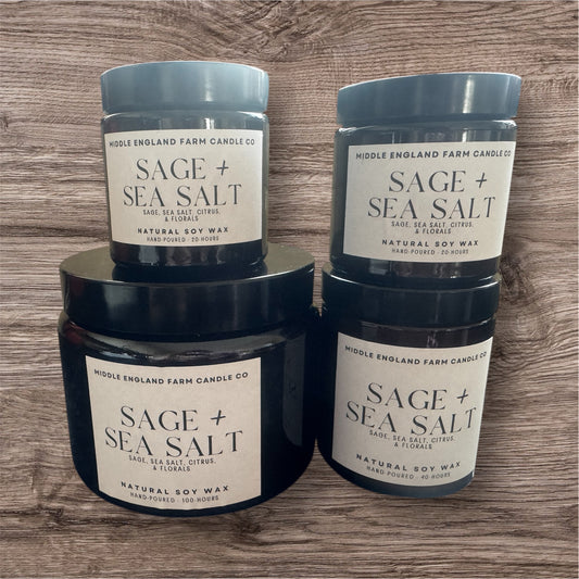 Middle England Farm Candle Co - Sage & Sea Salt Candle