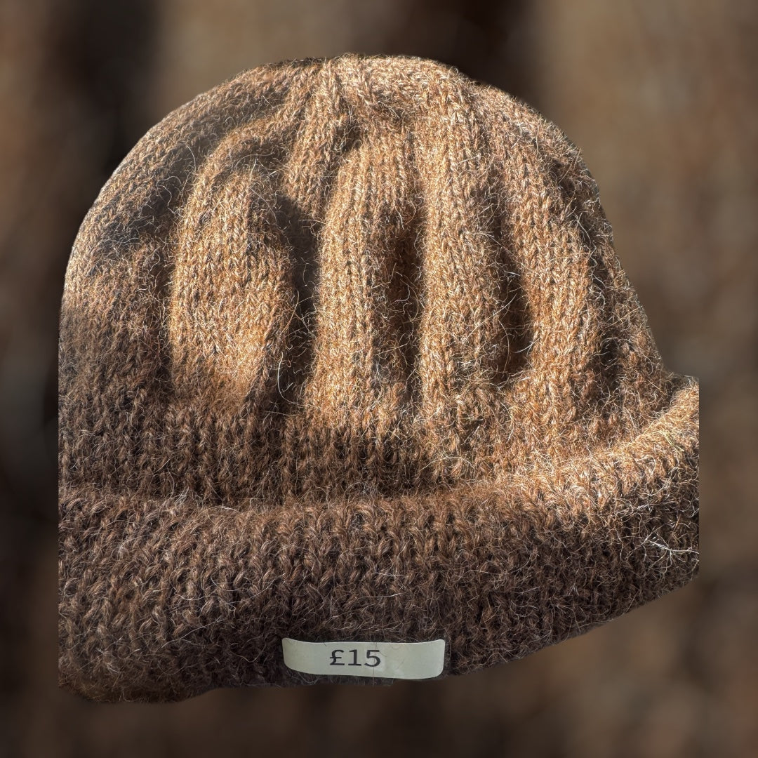 Pure Alpaca Yarn Hand knitted hat