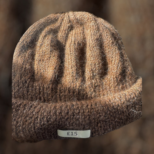 Pure Alpaca Yarn Hand knitted hat