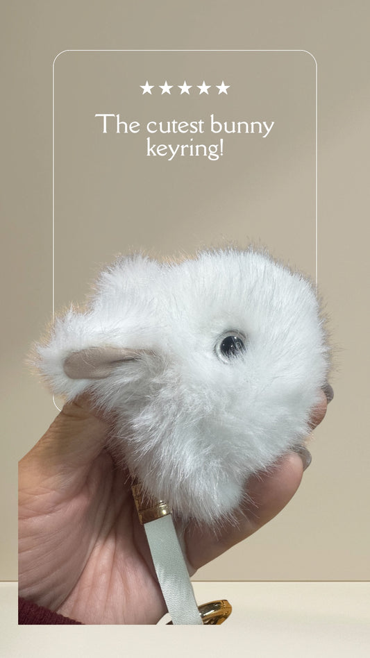 Fluffy Bunny Keyring