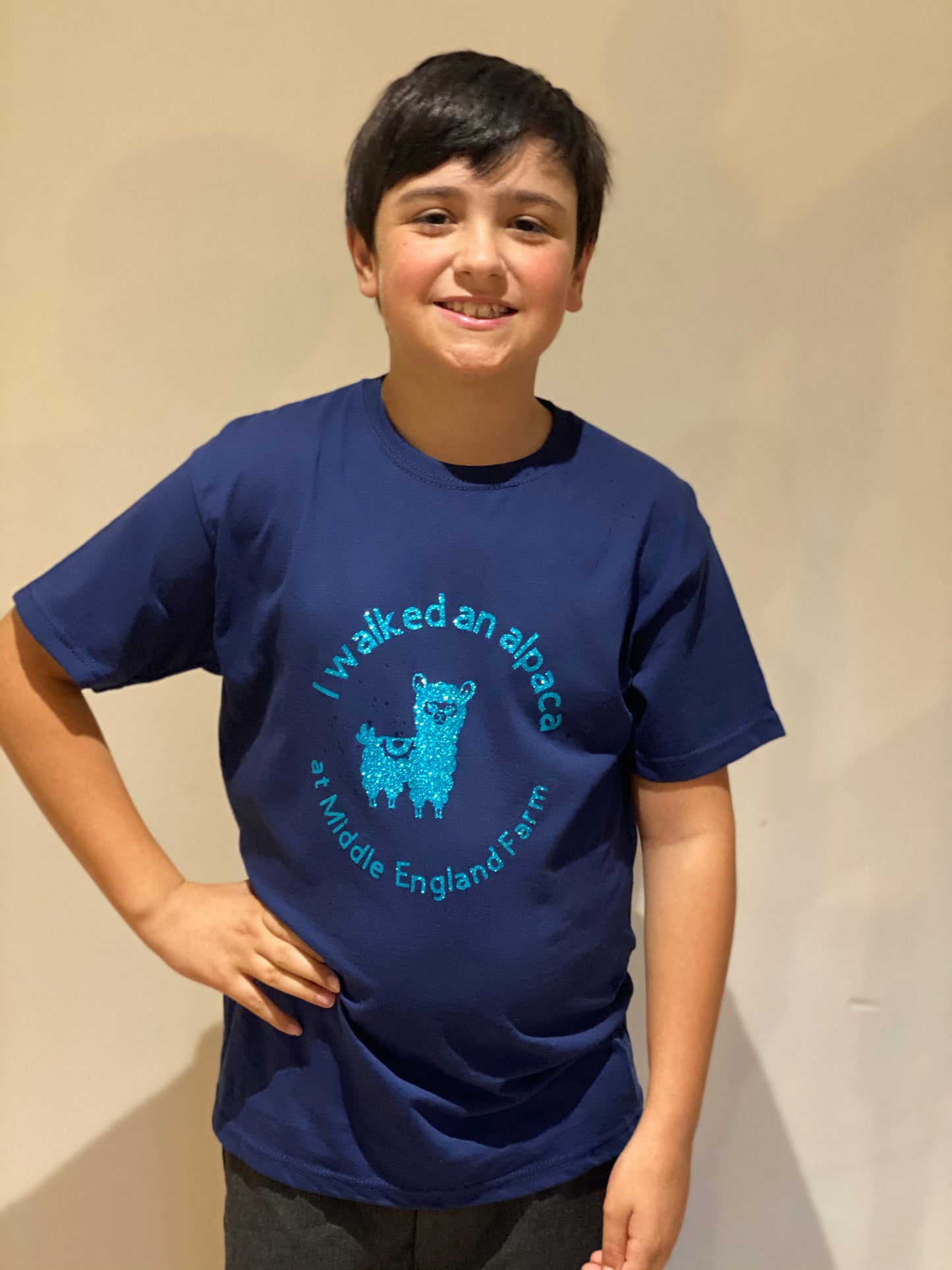 I Walked an Alpaca at Middle England Farm Printed T-Shirt - Children's and Adult Sizes