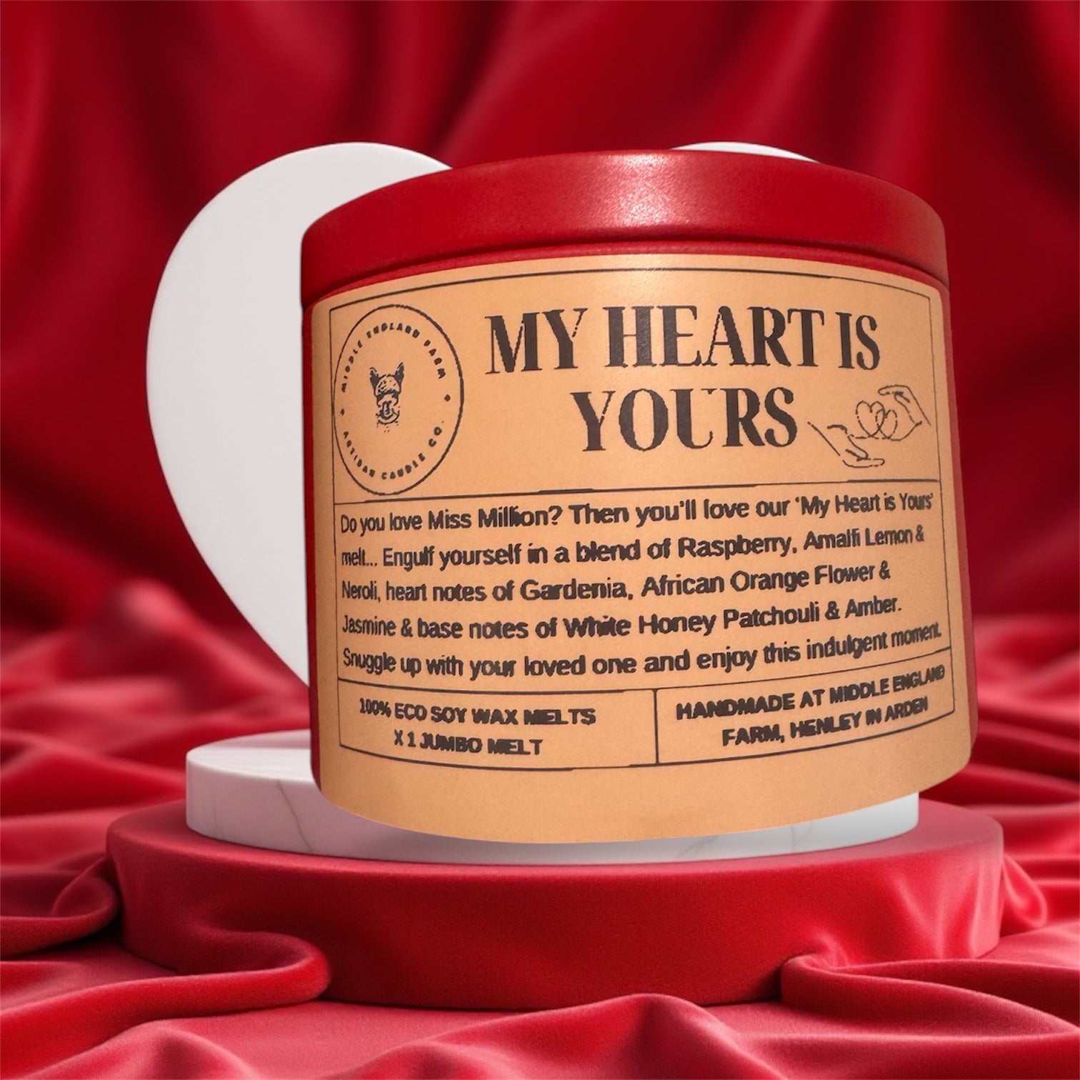 My Heart is Yours Wax Melt in beautiful presentation tin