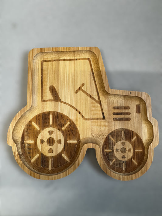 Bamboo child's tractor plate