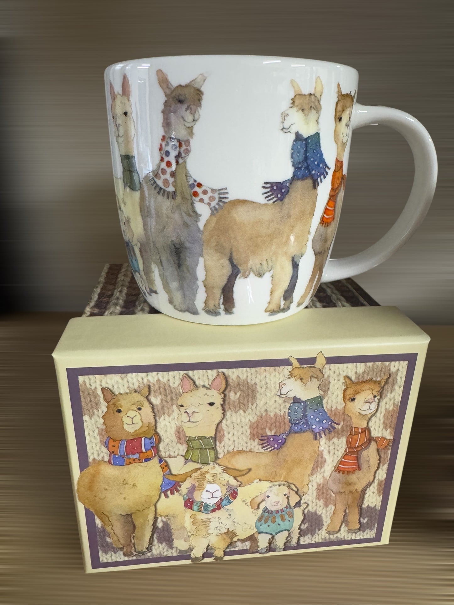 Alpacas and friends china mug