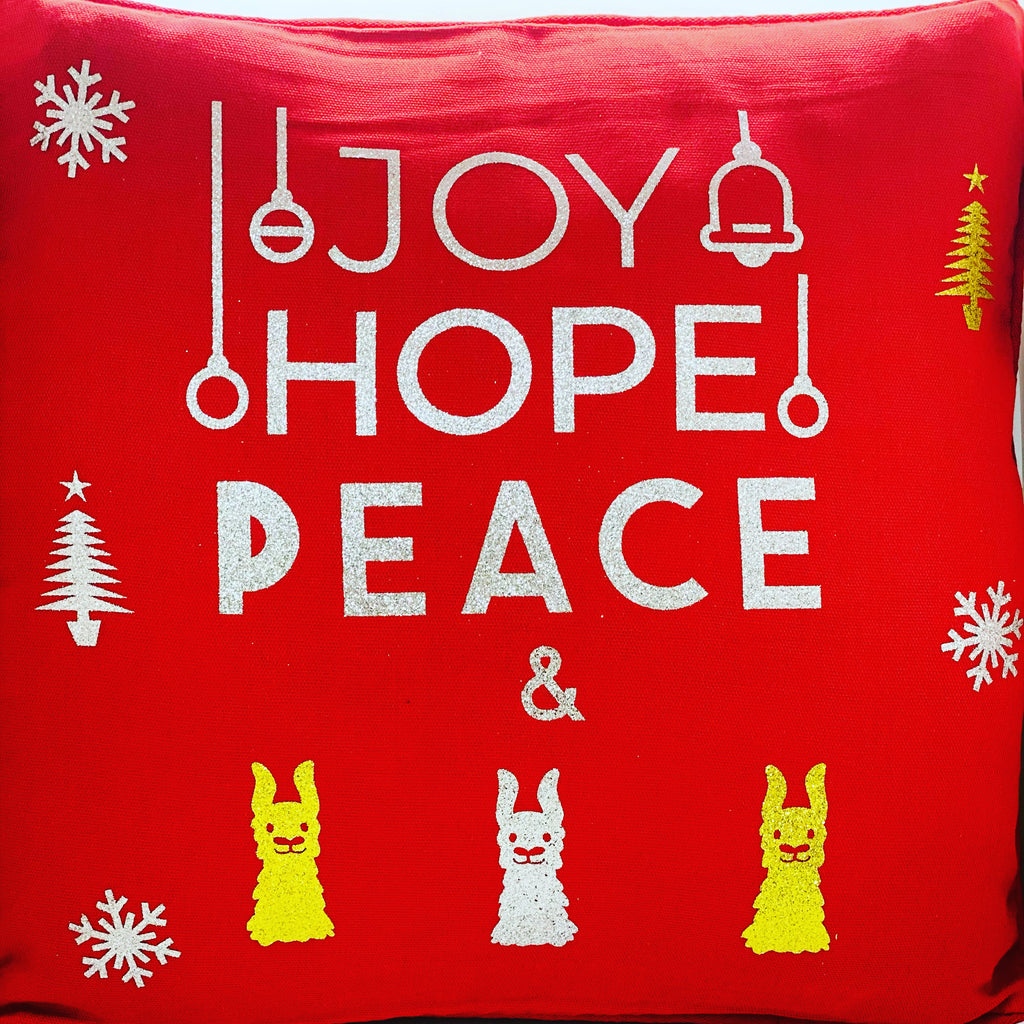 Christmas Alpaca Cushion Cover