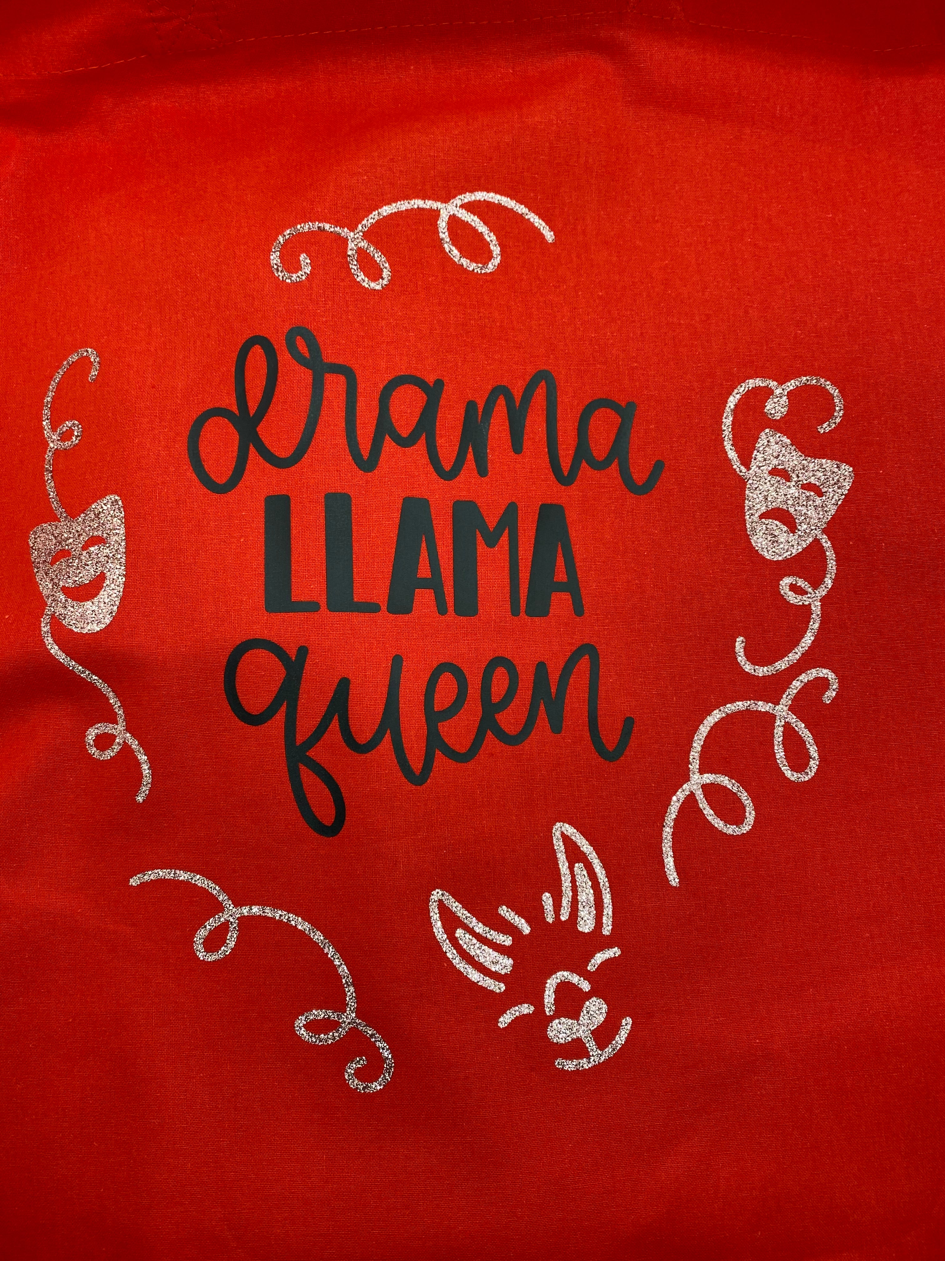 Drama Llama Queen Red Shopping Tote Bag