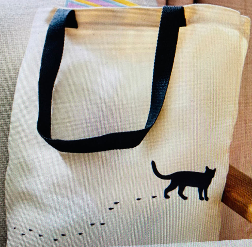 Black Cat Shopping Tote Bag